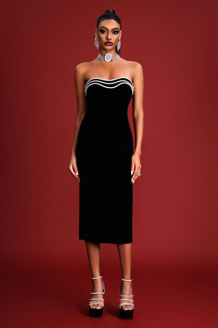 Fifer Tube Bandage Midi Dress - Zwina Designs
